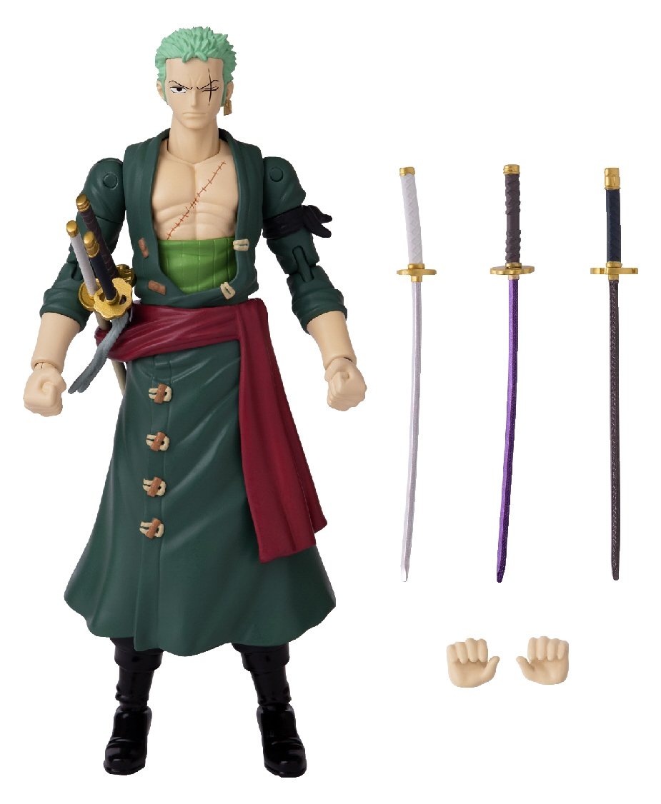 Anime Heroes Once Piece Figur med tilbehør, 16 Cm - Roronoa Zoro