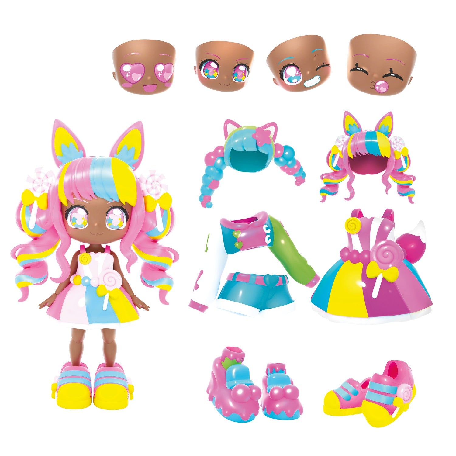 Anime-dockor, 14 cm, 32 stilkombinationer