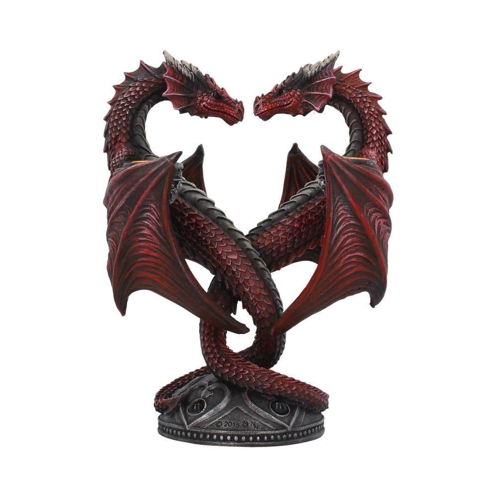 Anne Stokes Lysestage Dragon Heart Valentine's Edition 23 cm