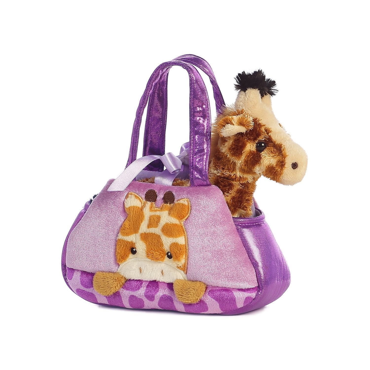 Aurora Fancy Pals Plyschleksaksgiraff i påse, 20 Cm