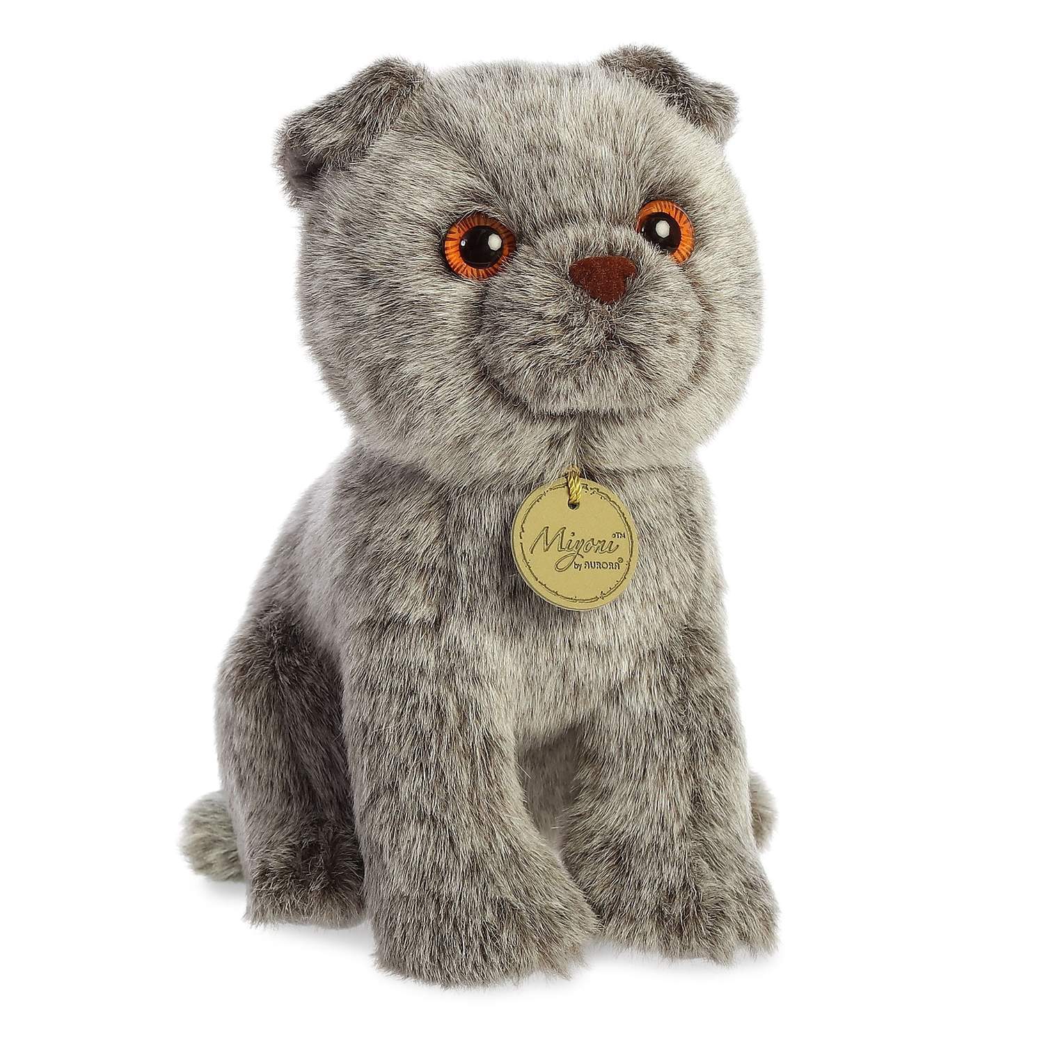 Aurora Miyoni Soft Toy Scottish Fold Cat, 22 Cm