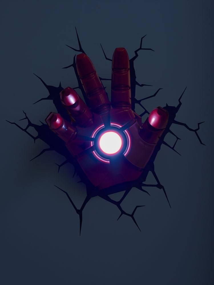 Avengers 3D LED lys Iron Man Hand