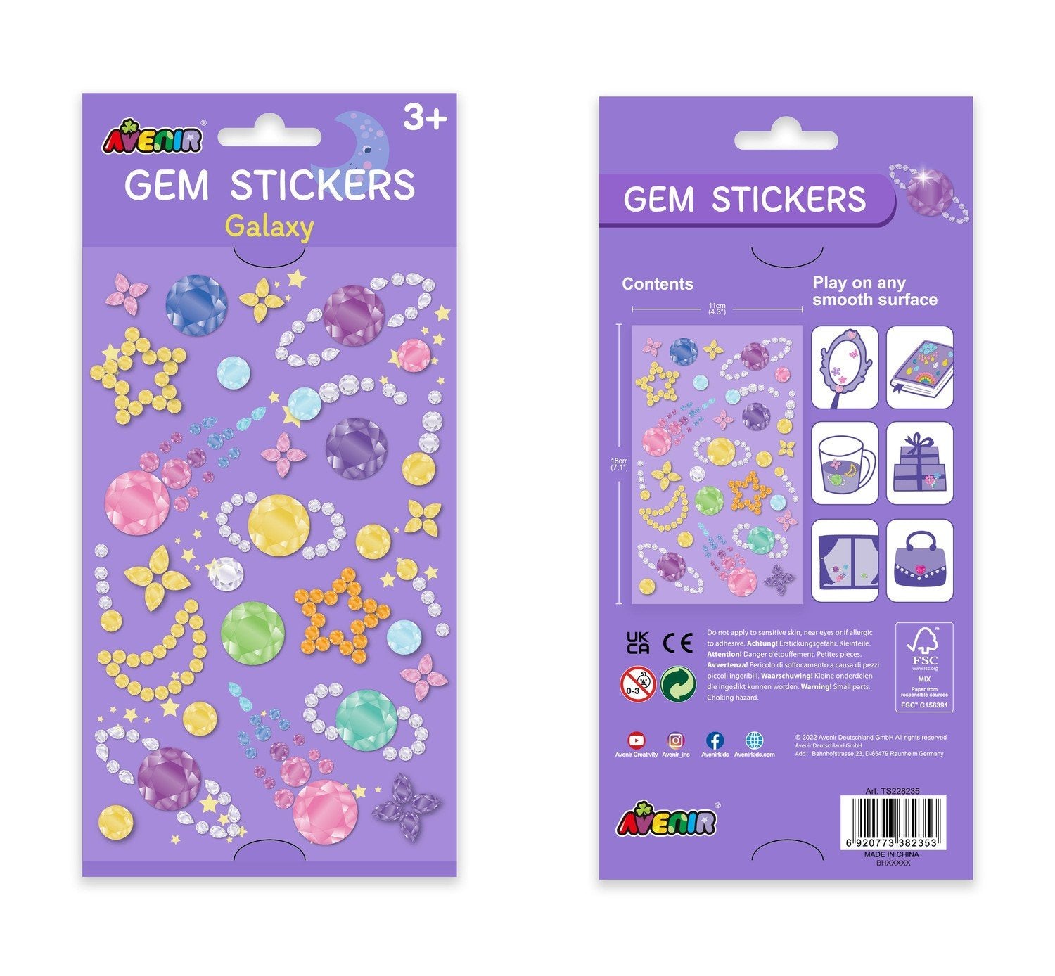 Avenir Gem Stickers Galaxy