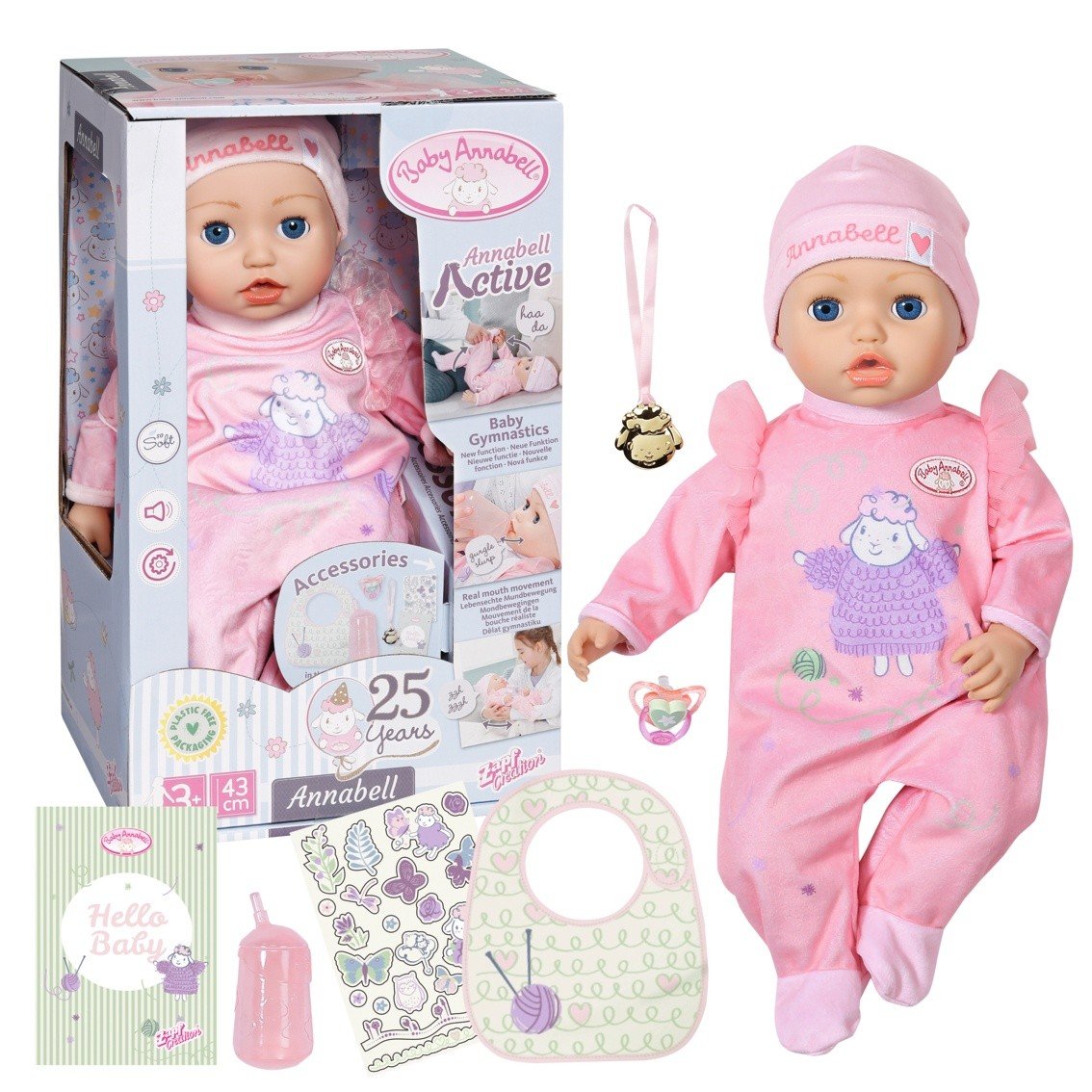 Baby Annabell interaktiv docka Annabel 43 Cm