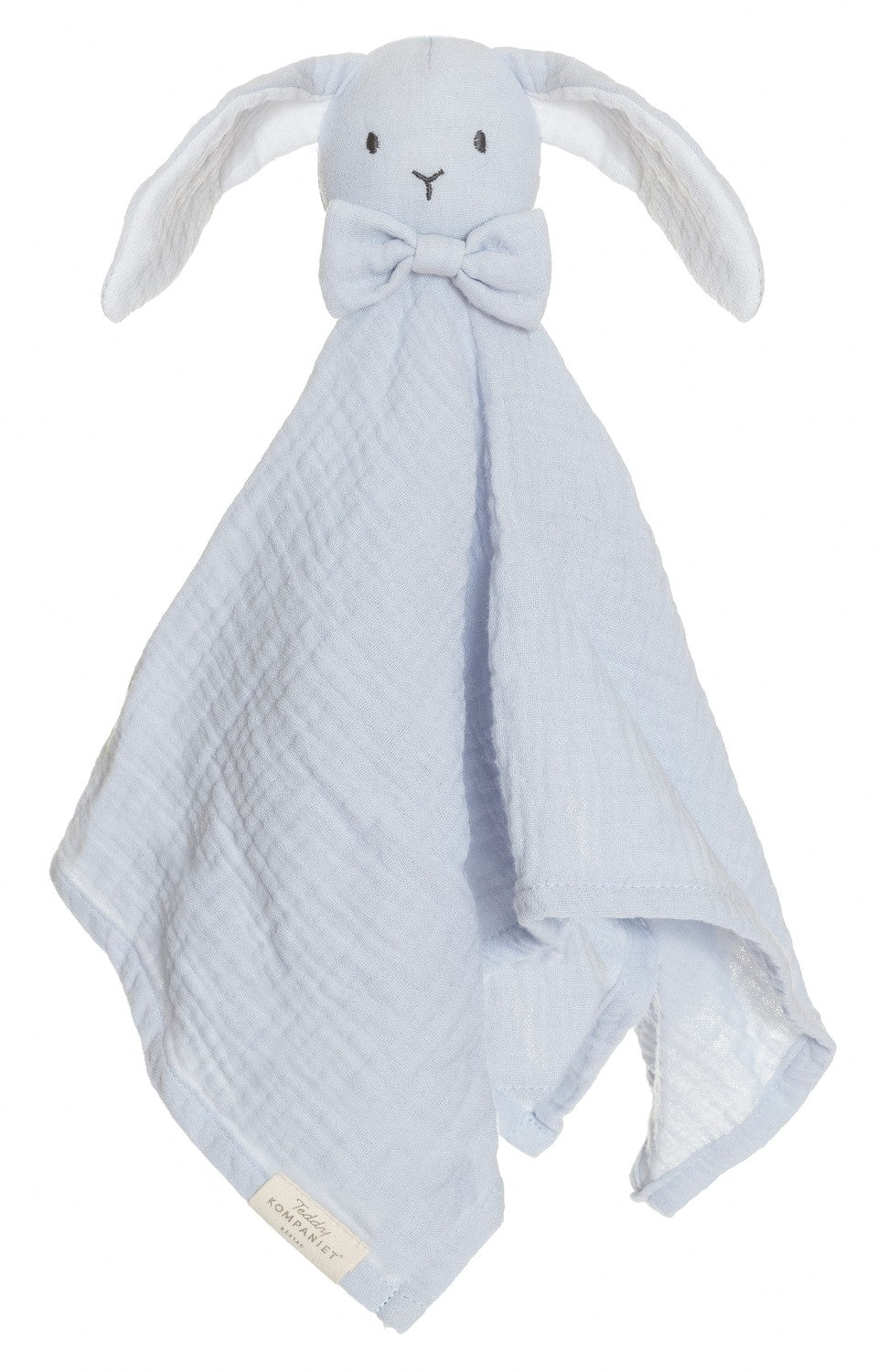 Babyfilt, Blå Kanin, 40x40cm, Mjuk Bomull