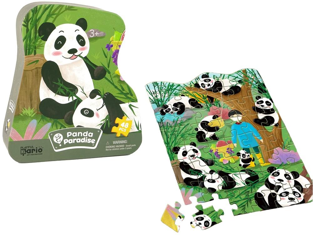 Bamboo Forest Panda Puzzle - 48 sjove brikker til børn