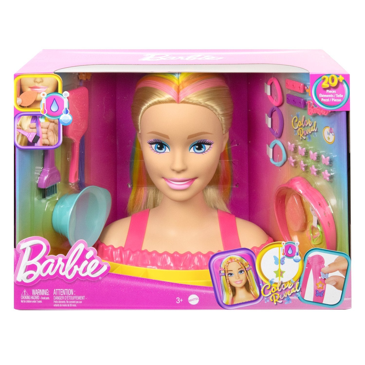 Barbie Neon Rainbow Deluxe frisuredukke