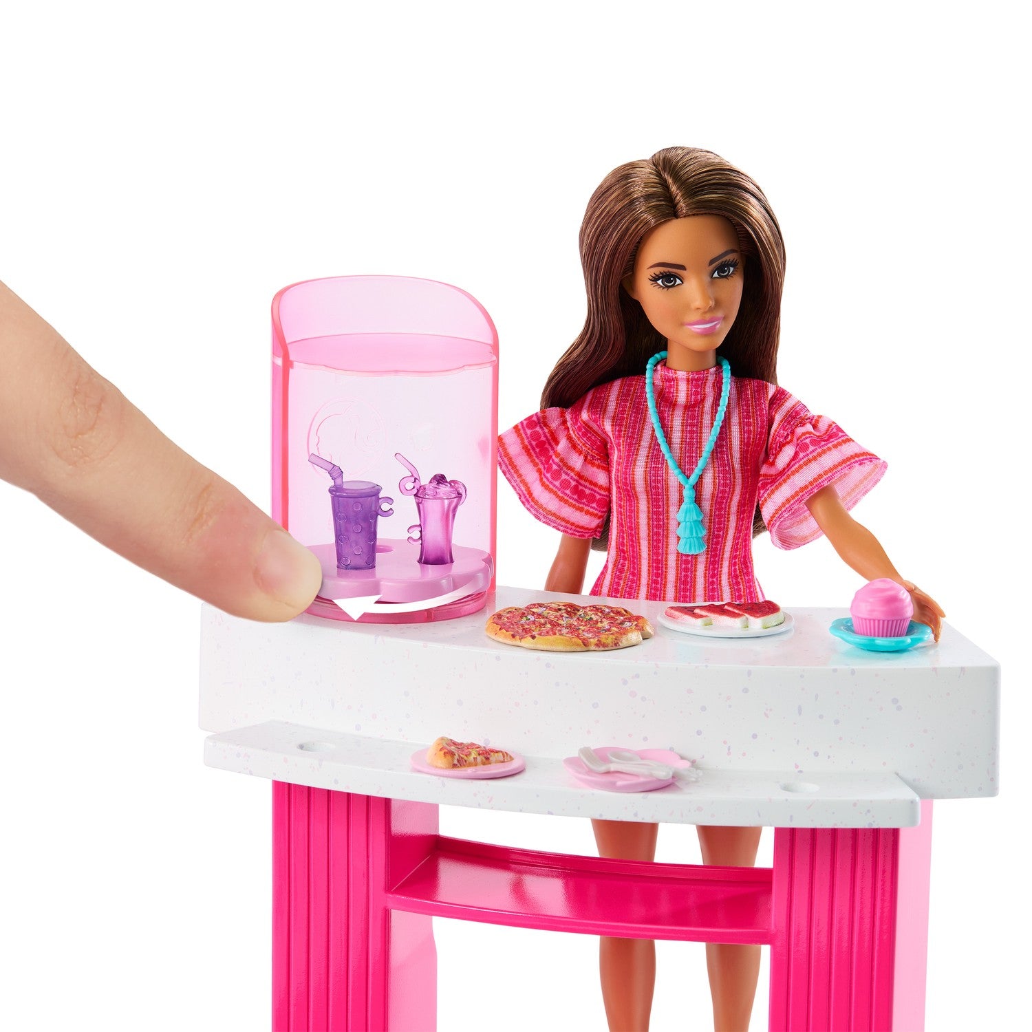 Barbie Poollekset med Rutschkana och Bubbelpool, 17 Tillbehör