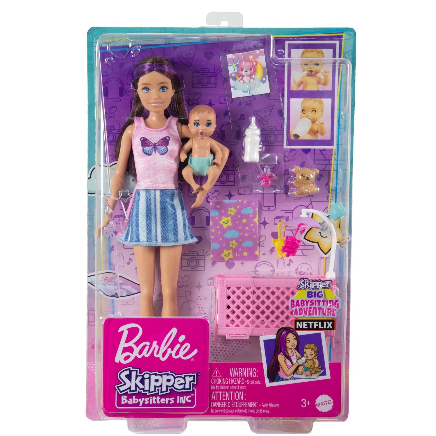 Barbie Skipper Sleepy Baby legesæt