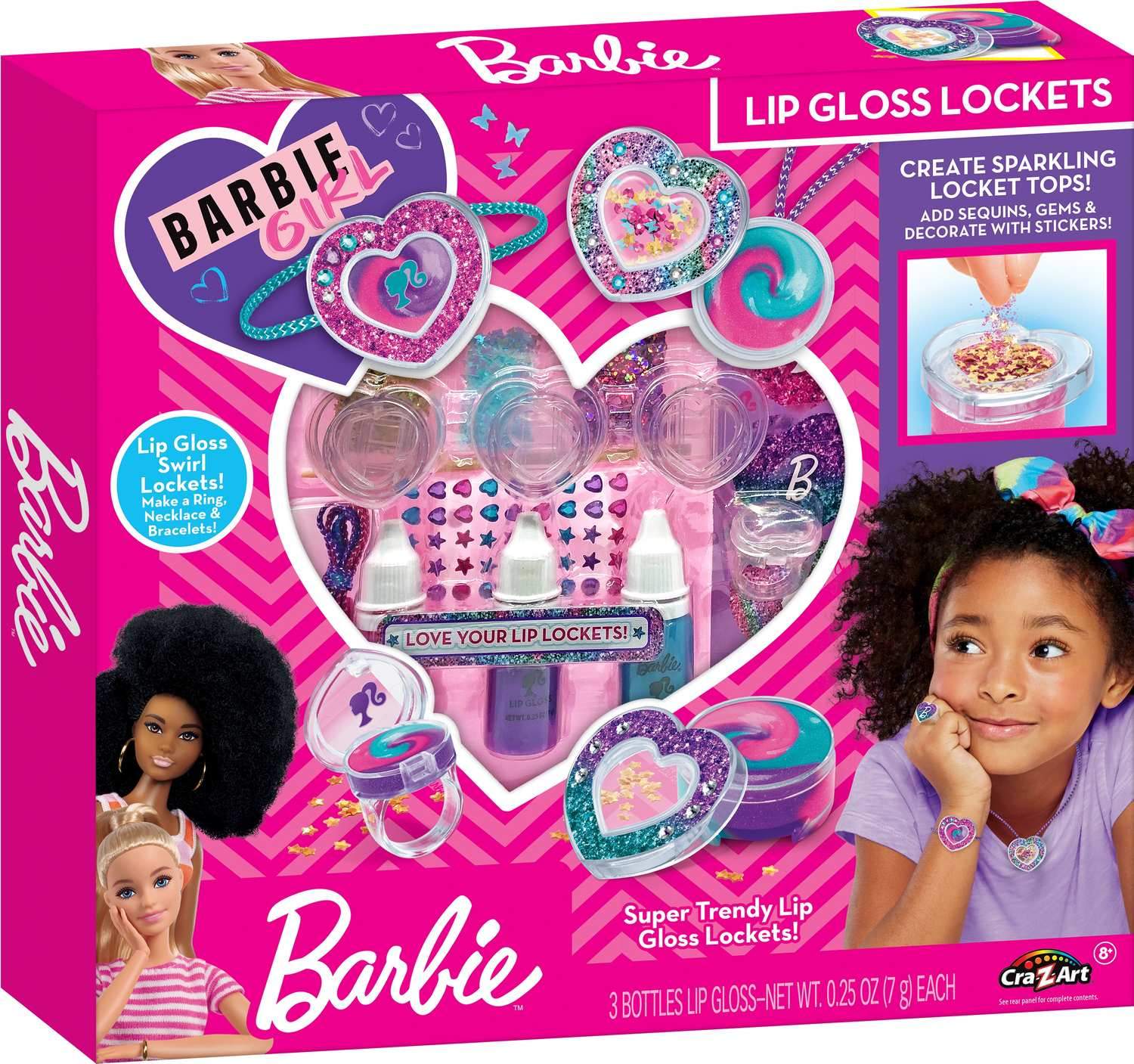 Barbie lipgloss medaljonsæt Sparkling Sweet Heart