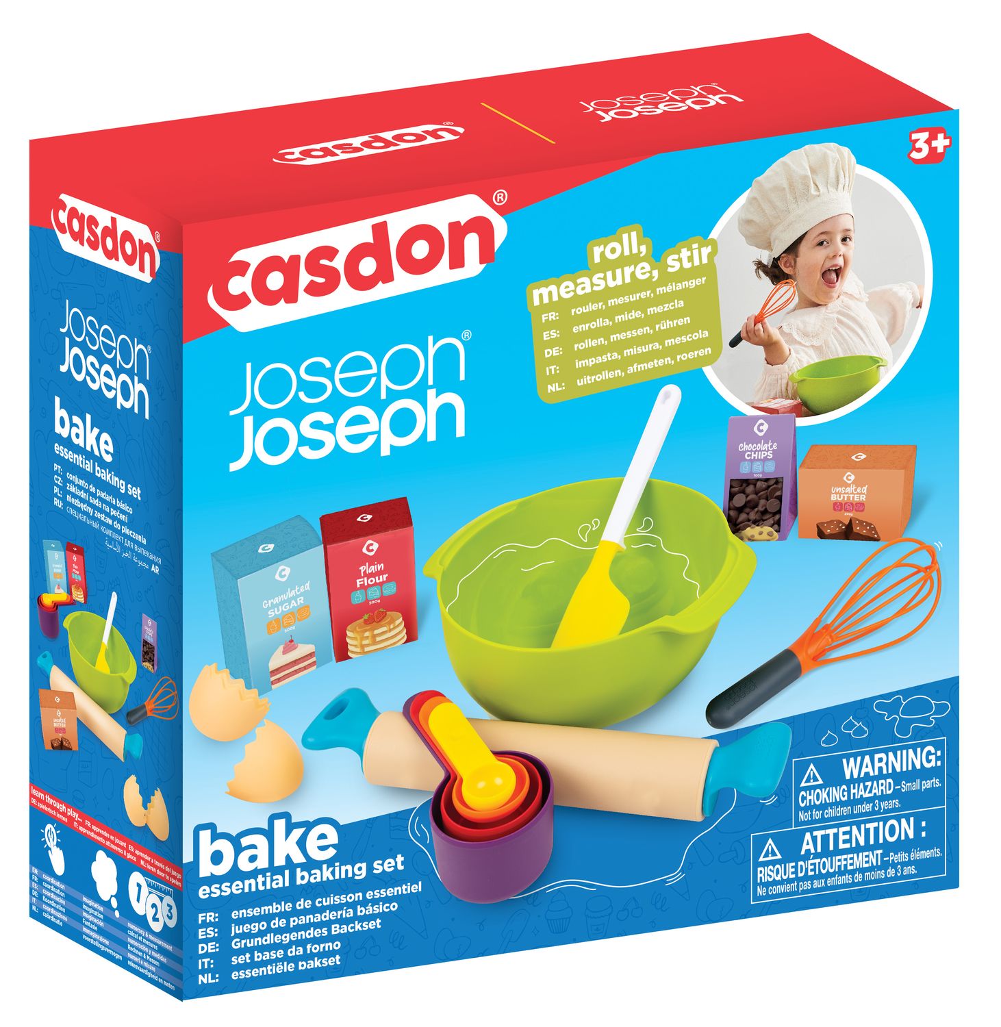 Barnbakset med redskap och tillbehör