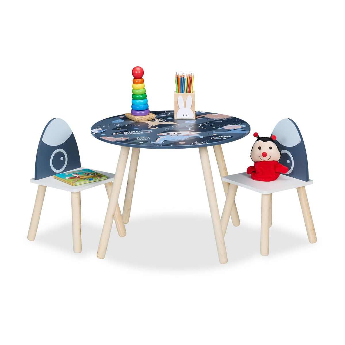Barnbord och stolar – Dinosaurier och rymdtema