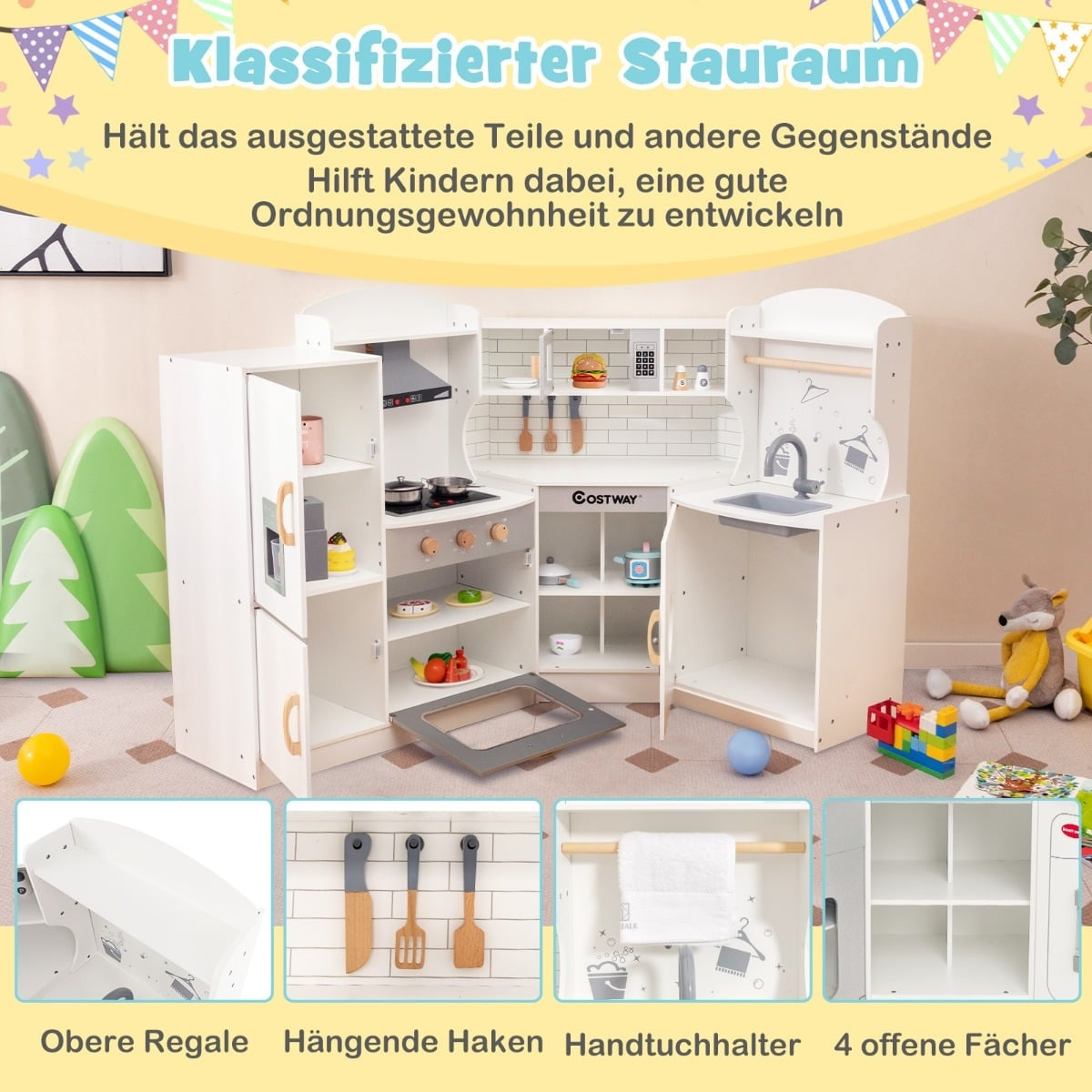 Barnhörna lekkök med ljus, ljud och ismaskin