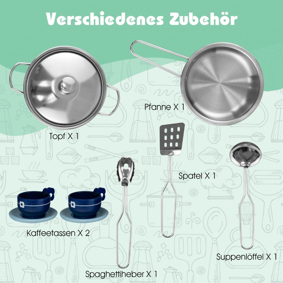 Barnkök set lekkök med lätt pall kaffemaskin vattendispenser spis