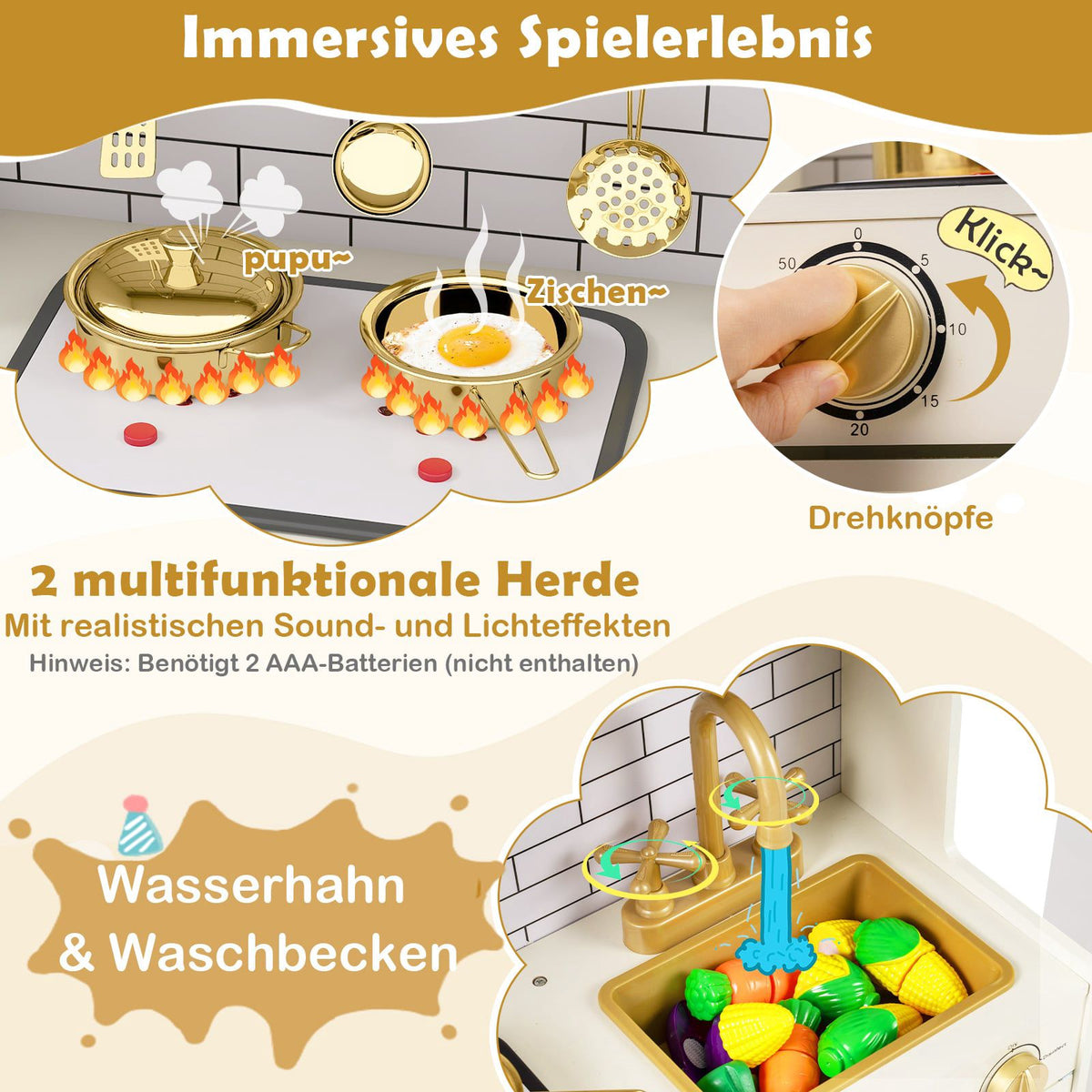 Barnlekkök med ljus- och ljudeffekter
