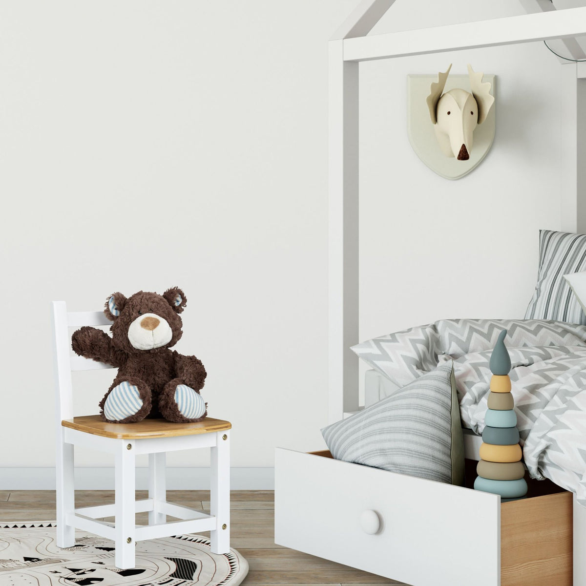 Barnstol RUSTICO vit