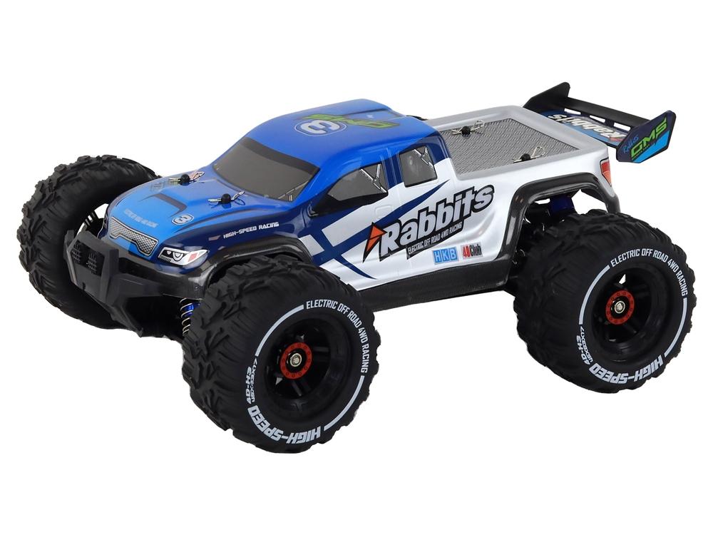 Blå 4WD RC terrängbil - High Speed, LED-ljus, 2,4G