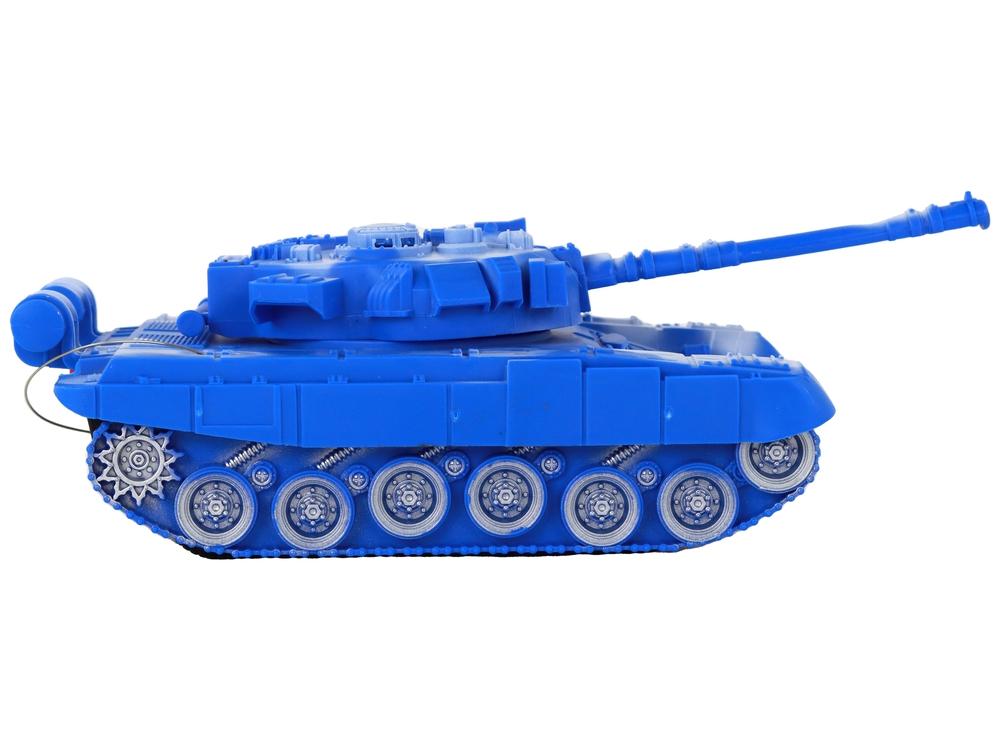 Blå R/C Tank 1:18 med lys, lyde, fuld bevægelse 27MHz