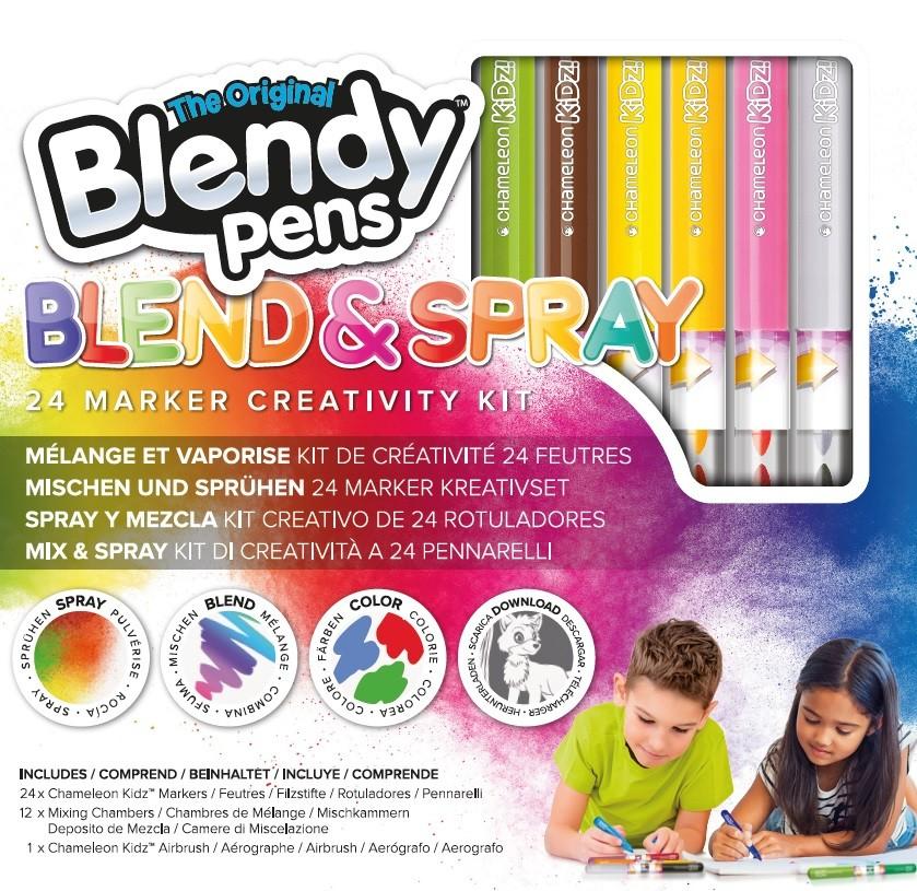 Blendy Pens Stationery Set Markers Blend And Spray, 24 stk