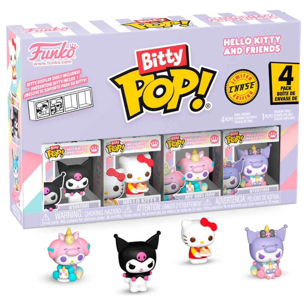 Blister 4 figurer Bitty POP Hello Kitty & Friends Kuromi Set