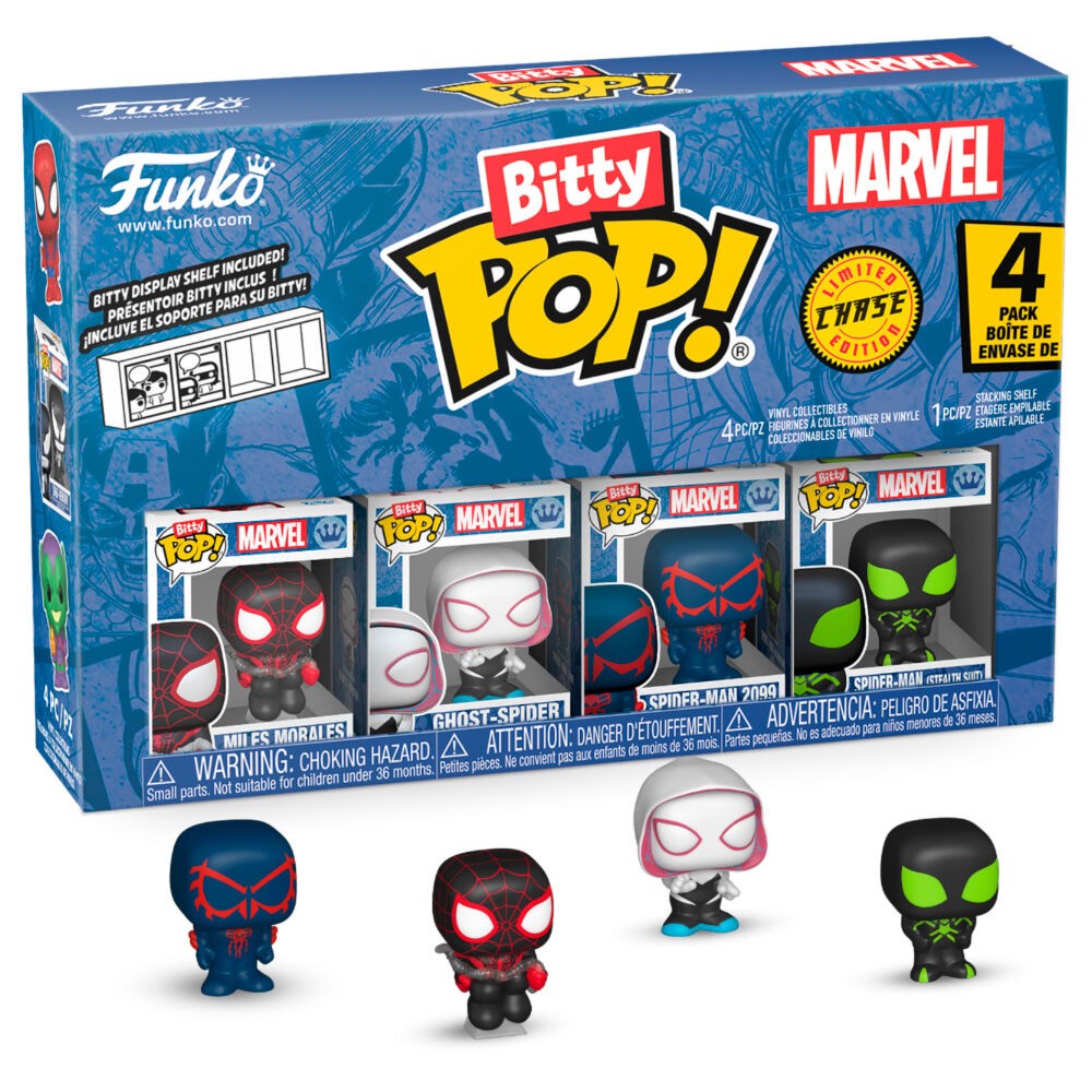 Blister 4 figurer Bitty POP Marvel Spider-Man Miles Morales samlarobjekt