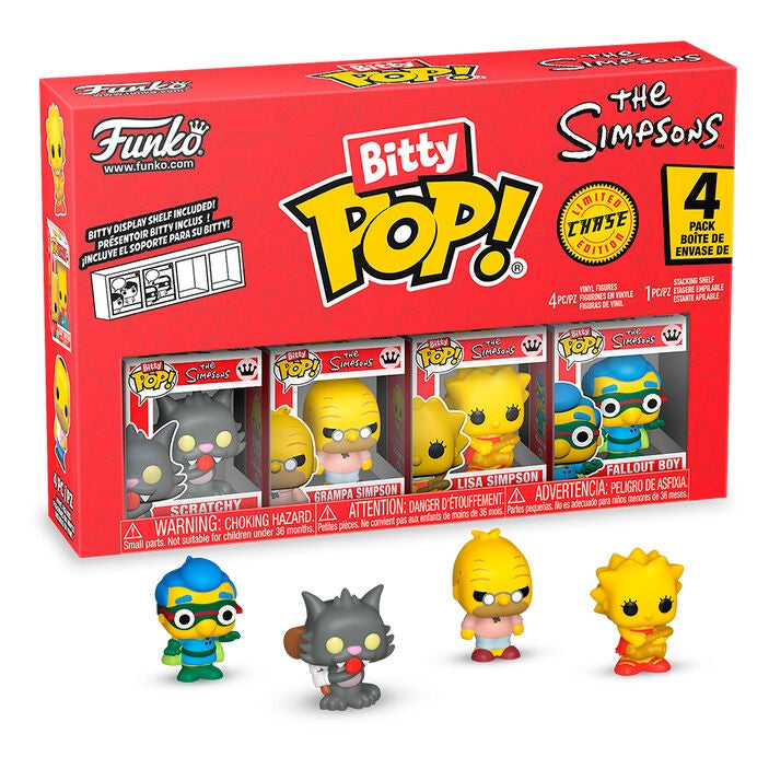 Blister 4-pack Bitty POP Figurer - The Simpsons Scratchy