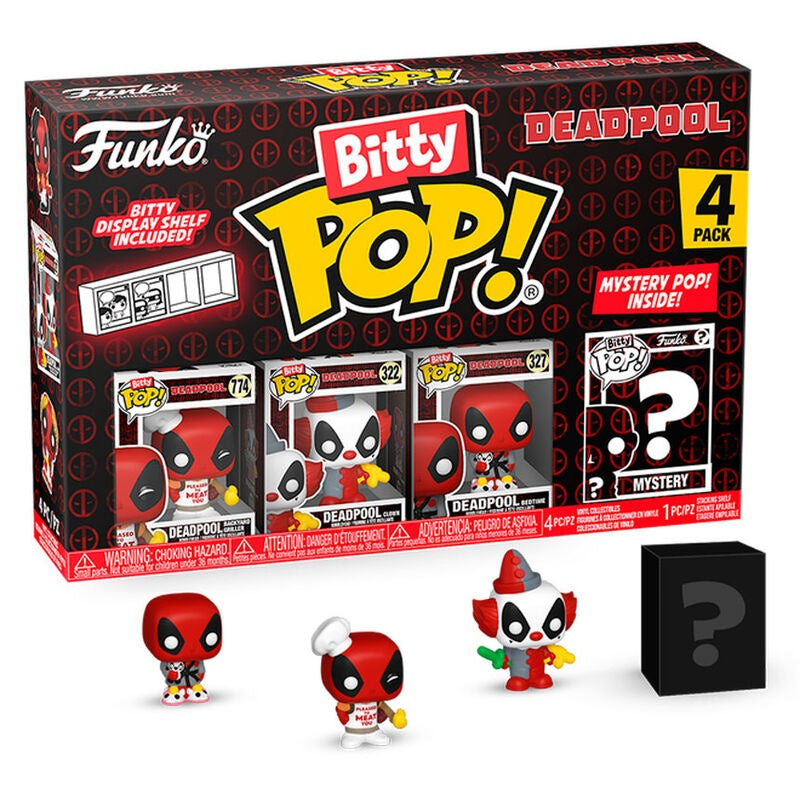 Blister 4-pack Bitty POP Marvel Deadpool samlarfigurer
