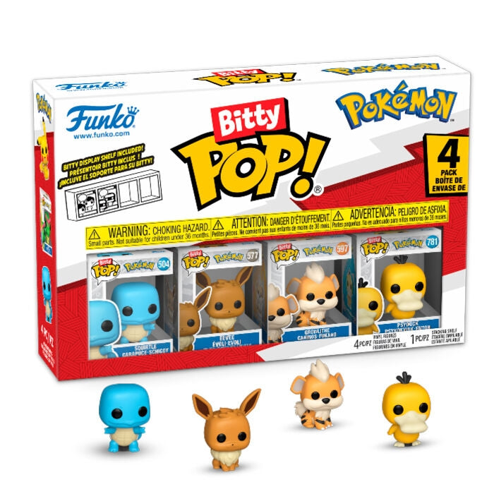 Blister 4-pack Bitty POP Squirtle figurer för samlare