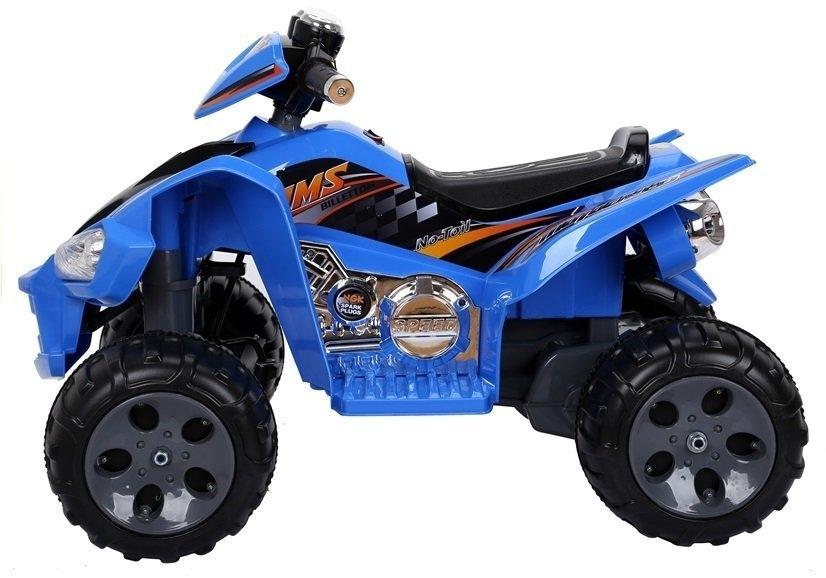 Blue Electric Quad: 12V batteri, dubbla motorer, fjärrkontroll