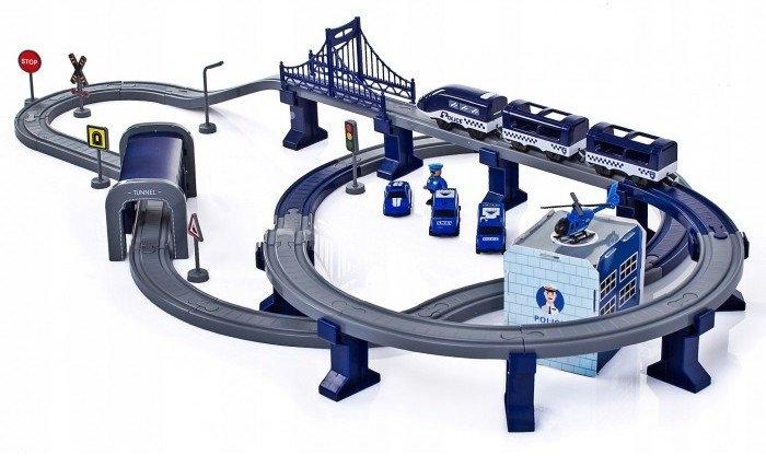 Blue Police Town Train Set: 203 km/h, kul i 92 delar!