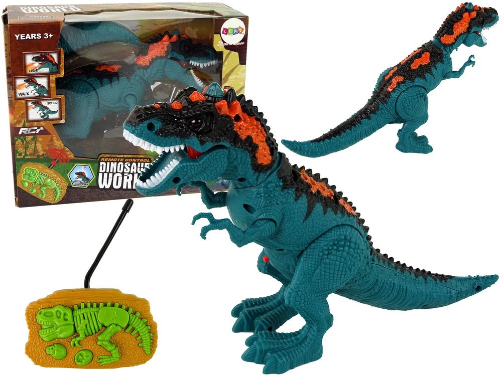 Blue RC Dinosaur - Ljus, Ljud, Fire Breath