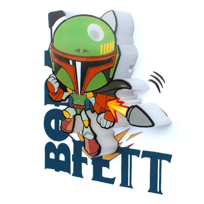Boba Fett 3D Light FX minilampa för Star Wars-fans