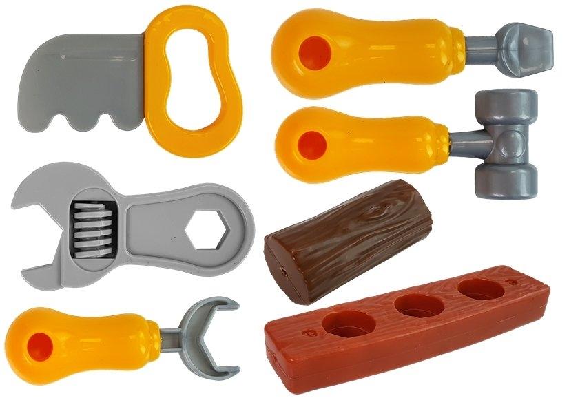 Bärbar Kid Tool Set Ryggsäck Workshop - Orange & Grå