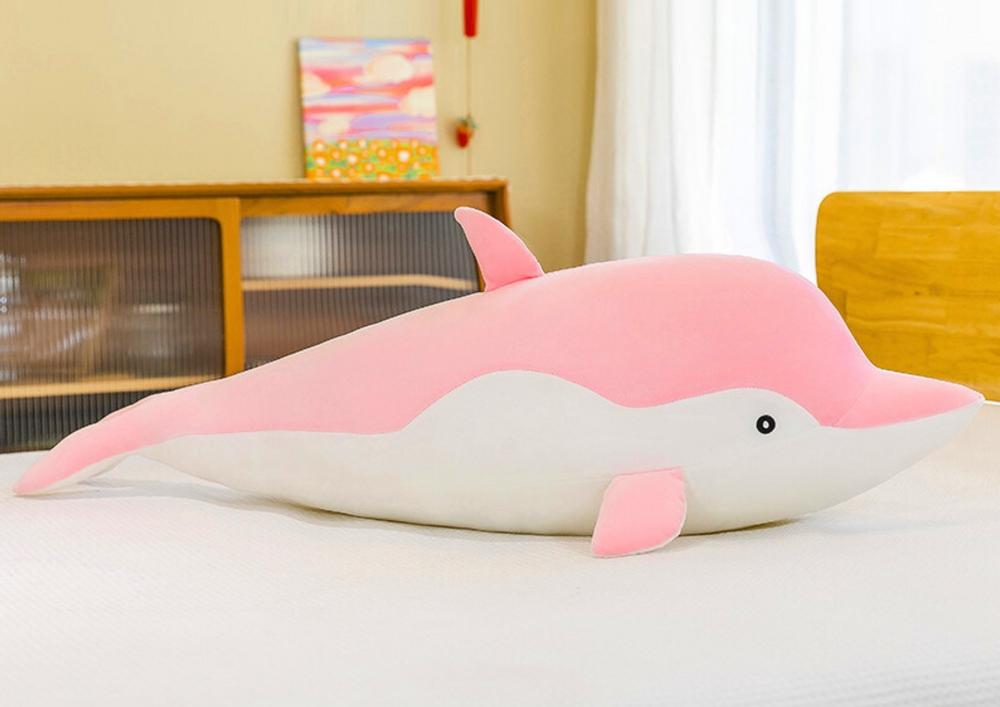 Charmig 30 cm Pink Dolphin Plush Mascot - Mjuk och krambar