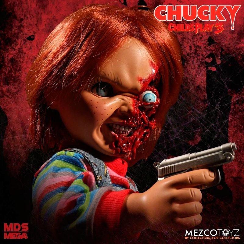 Chucky Talking Figur, 38 cm, Pizza Face Design