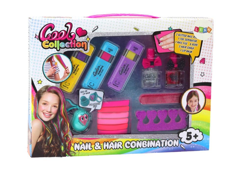 Creative Hair Chalk, Nail Art &amp; Lip Balm Kit til børn