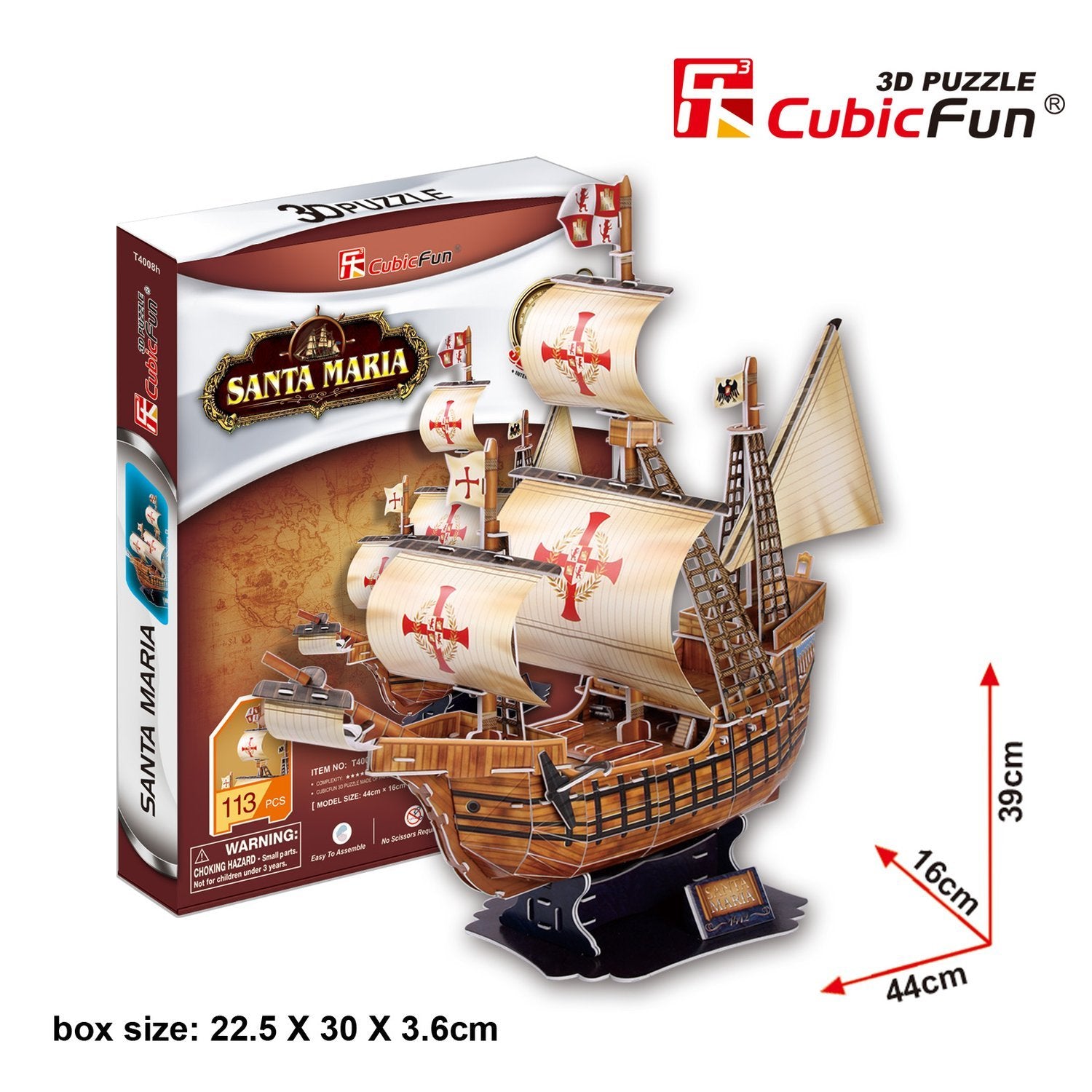 Cubicfun 3D-puslespil Santa Maria