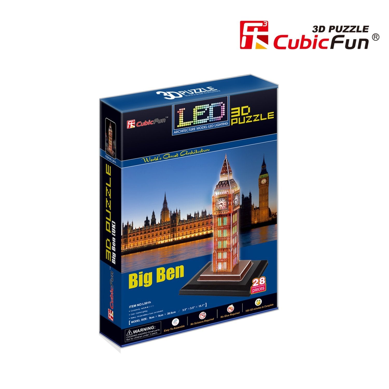 Cubicfun 3D-pussel med led Big Ben