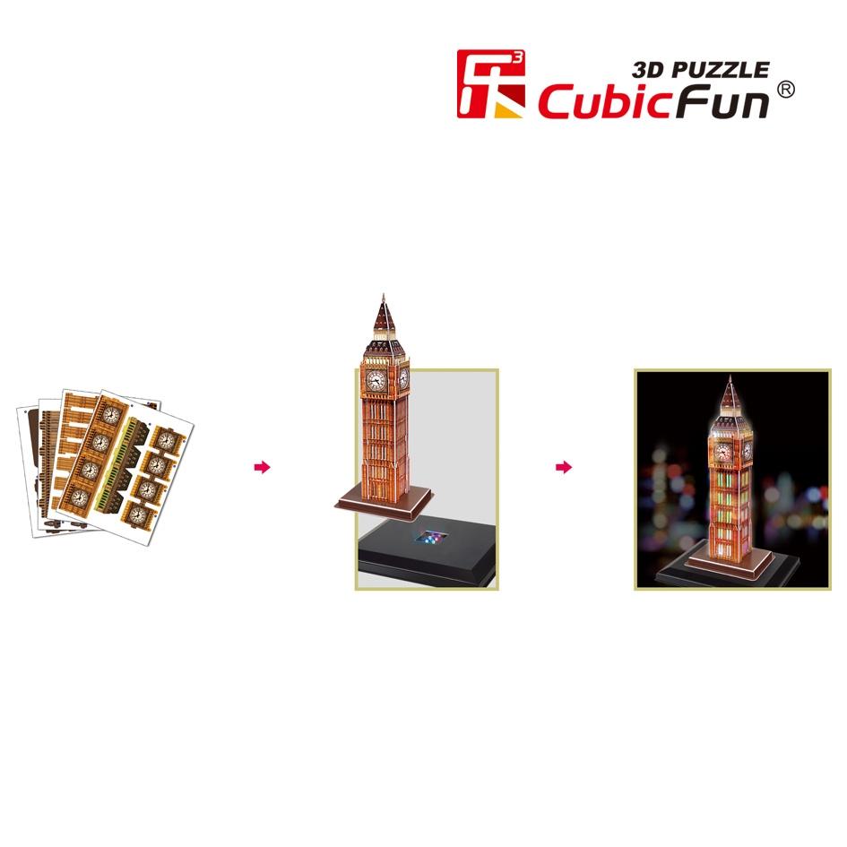 Cubicfun 3D-pussel med led Big Ben