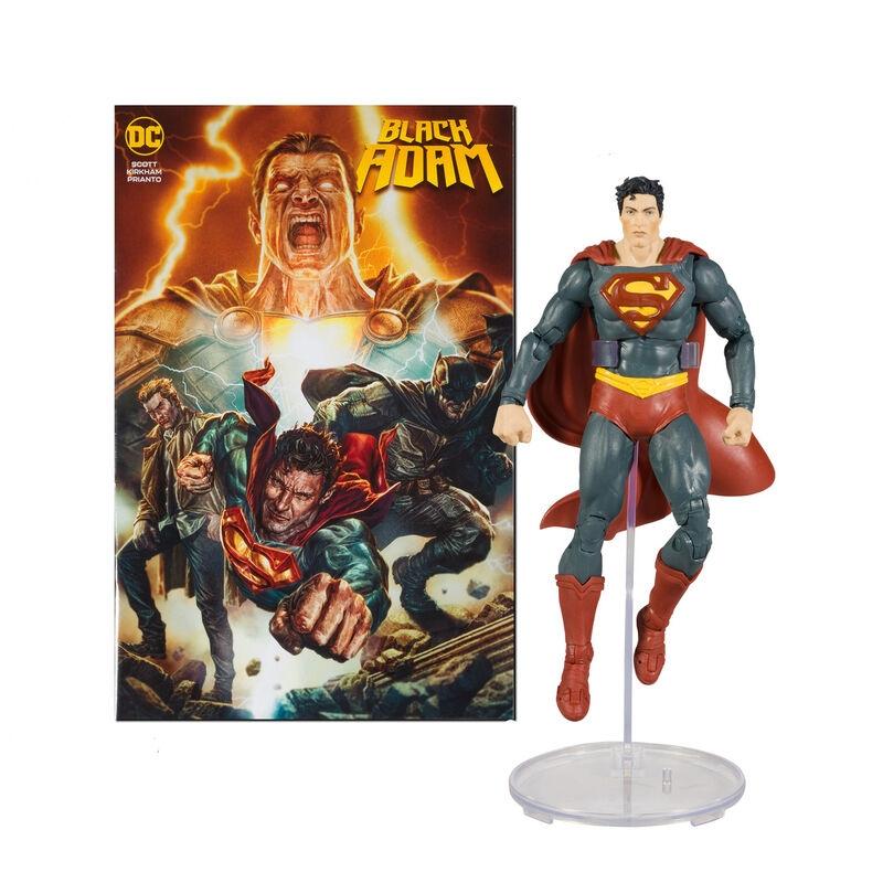 DC Comics Sort Adam Comic Figur + Superman Figur 17cm