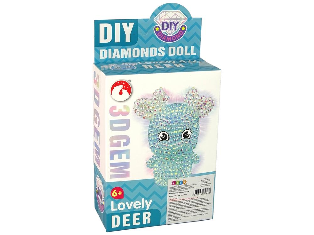 DIY 3D Green Reindeer Keyring Kit: Krystaller og paljetter Moro