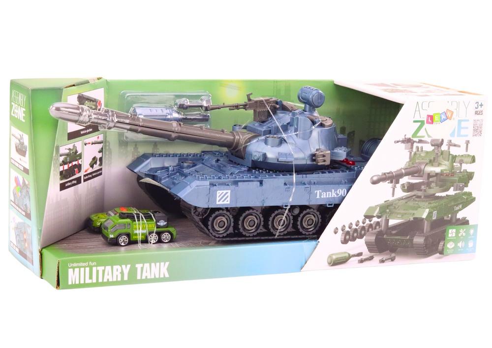 DIY Blue Military Tank Kit med ljud och upphängning