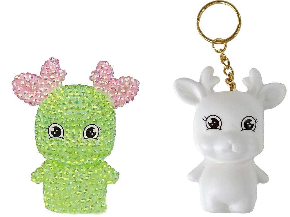 DIY Green Reindeer 3D Crystal Keyring Kit for alle aldre