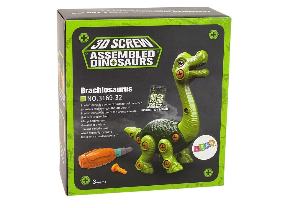 DIY Grön Brachiosaurus Dinosaur Monteringssats för barn