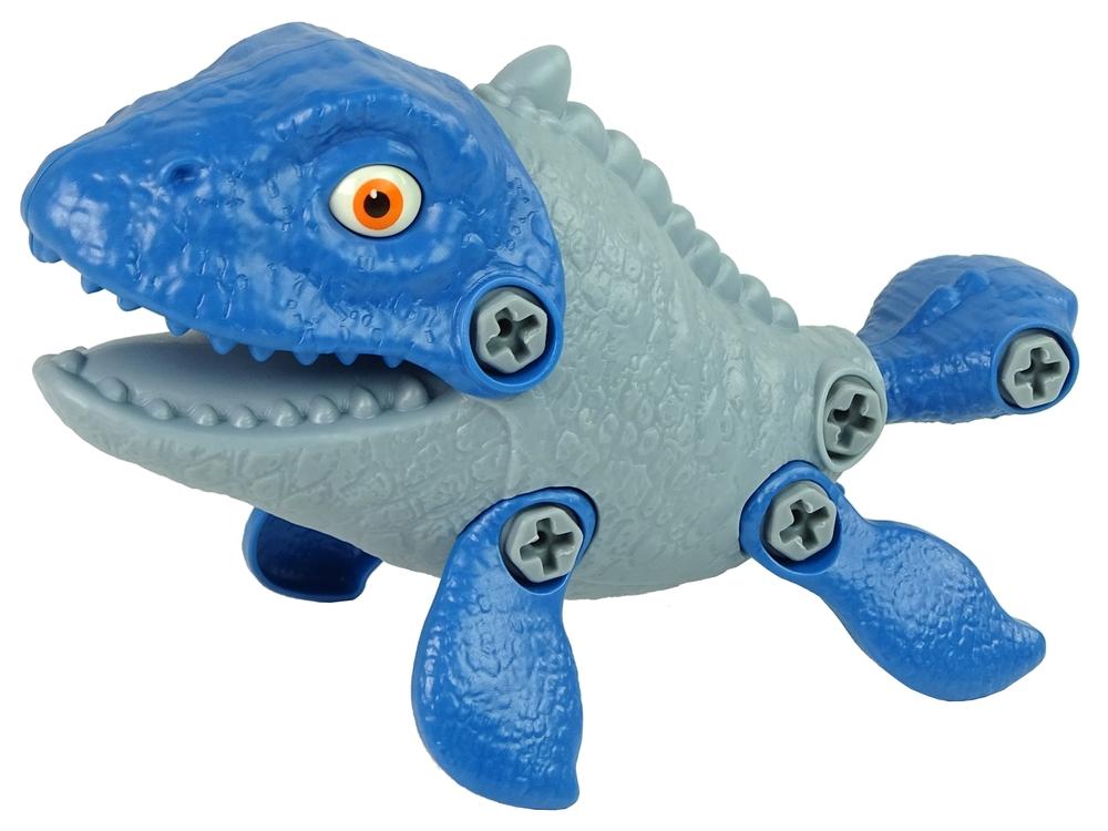 DIY Mosasaur Dinosaur med æg og skruetrækker til børn