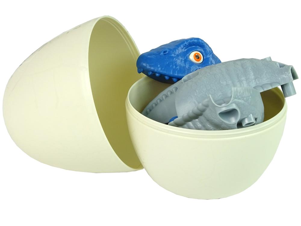 DIY Mosasaur Dinosaurie med ägg och skruvmejsel för barn