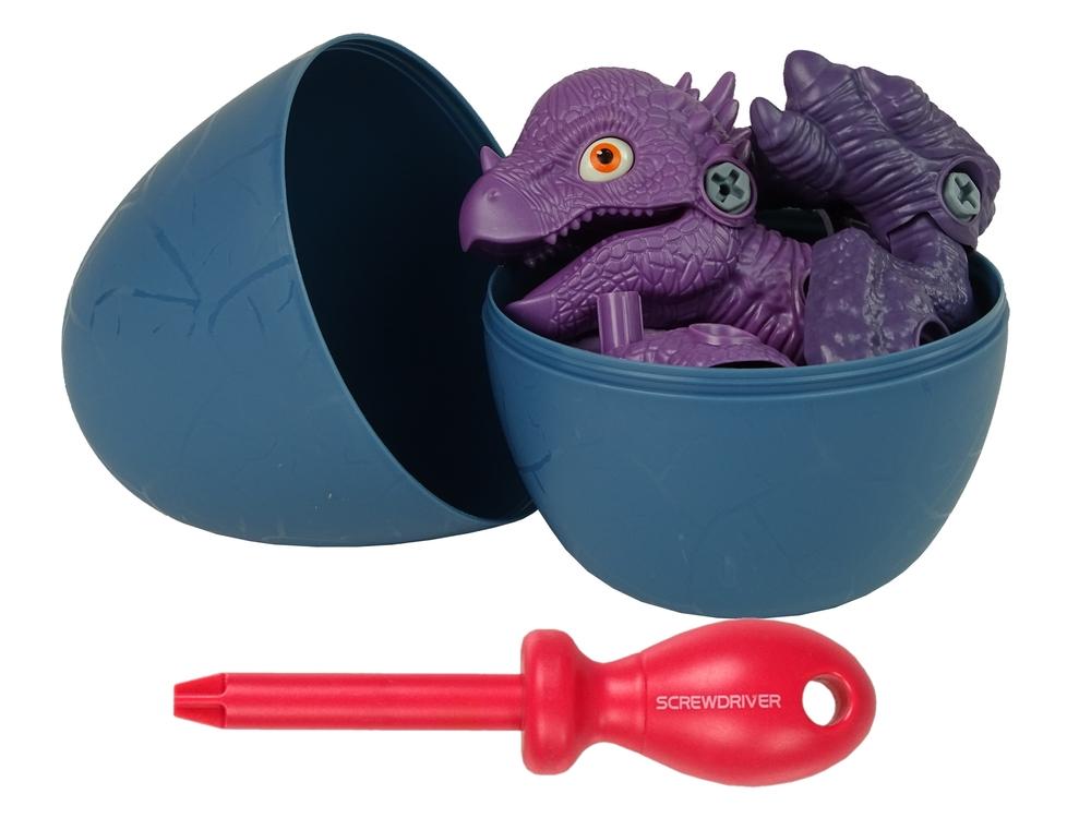 DIY Stygimoloch Dinosaurie med ägg & skruvmejsel - Lila kul