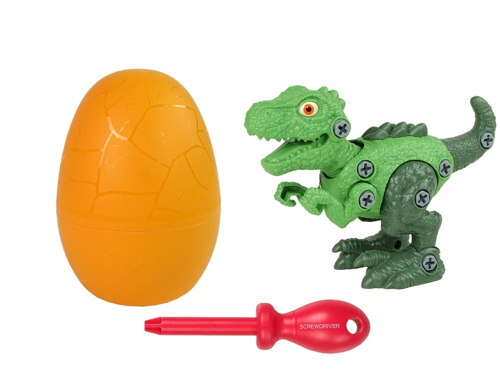 DIY T-Rex Dinosaur Set med ägg & skruvmejsel - grön