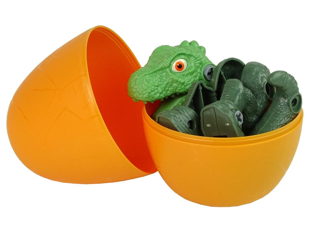 DIY T-Rex Dinosaur Set med ägg & skruvmejsel - grön