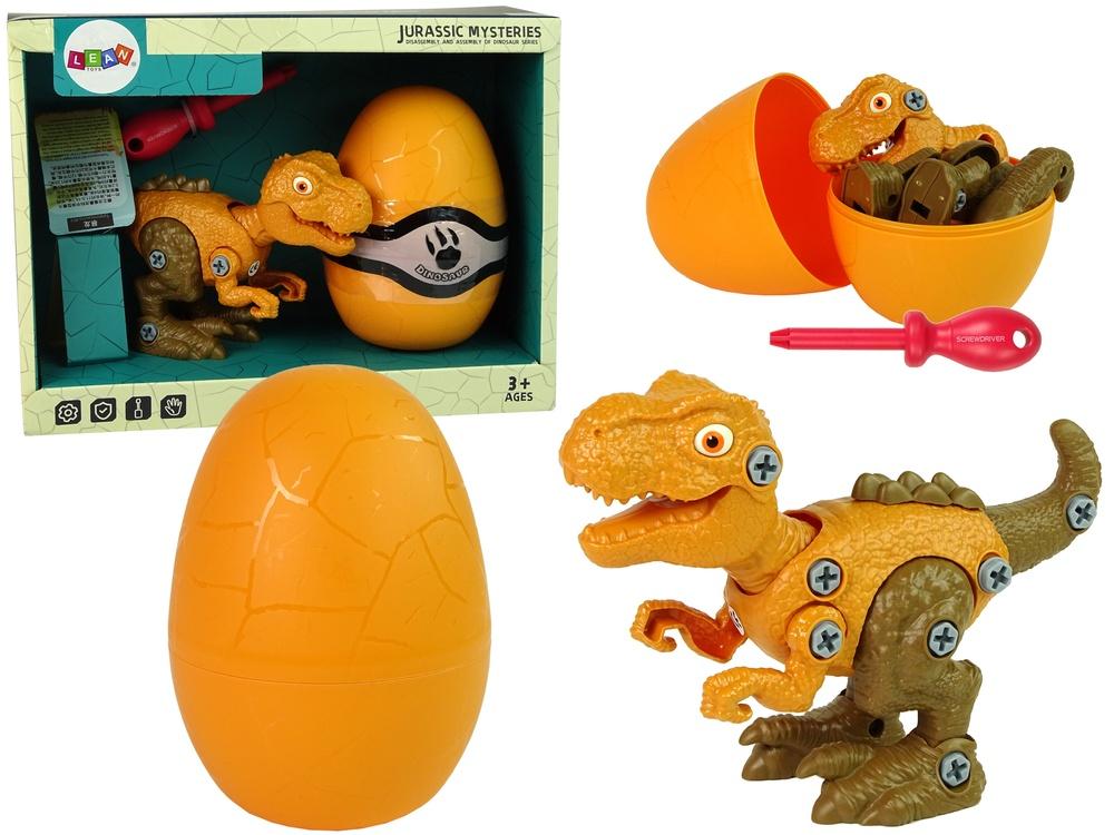 DIY Tyrannosaurus Rex Set med ägg & skruvmejsel - Orange